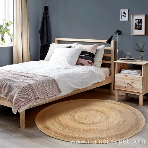 Wholesale woven straw bedside round rugs mats